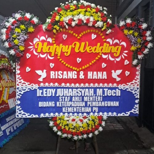 Karangan Bunga Happy Wedding